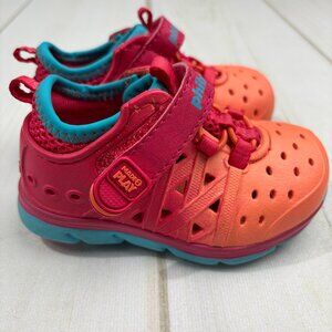 Stride Rite Made 2 Play Phibian Pink And Orange Water Shoes Girls Size 4 Toddler